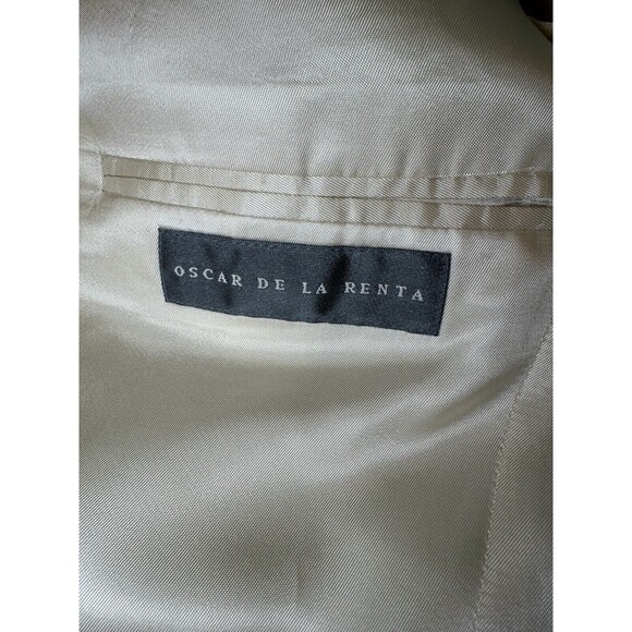 Oscar De La Renta Silk Wool Blend Tan Blazer Sport Jacket Lined Men's 42R - Picture 6 of 12